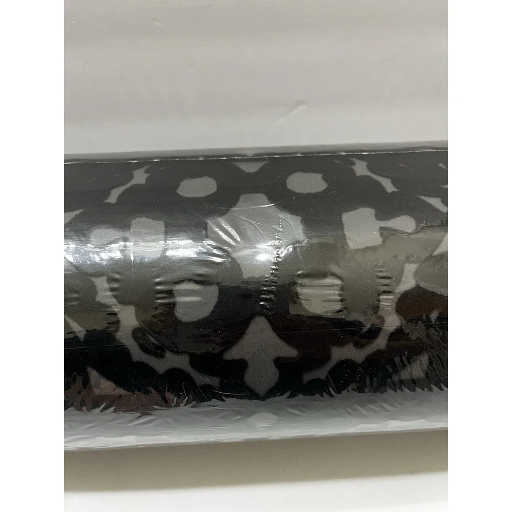 Christian Lacroix Flocked Wall Covering Black Gray 2012 Paseo Pattern 2 Roll NIP